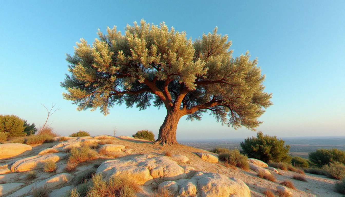 Robinier faux-acacia en fleurs poussant sur un terrain aride et rocailleux de garrigue méditerranéenne, exemple naturel du bois sans soif par excellence dans l'Hérault