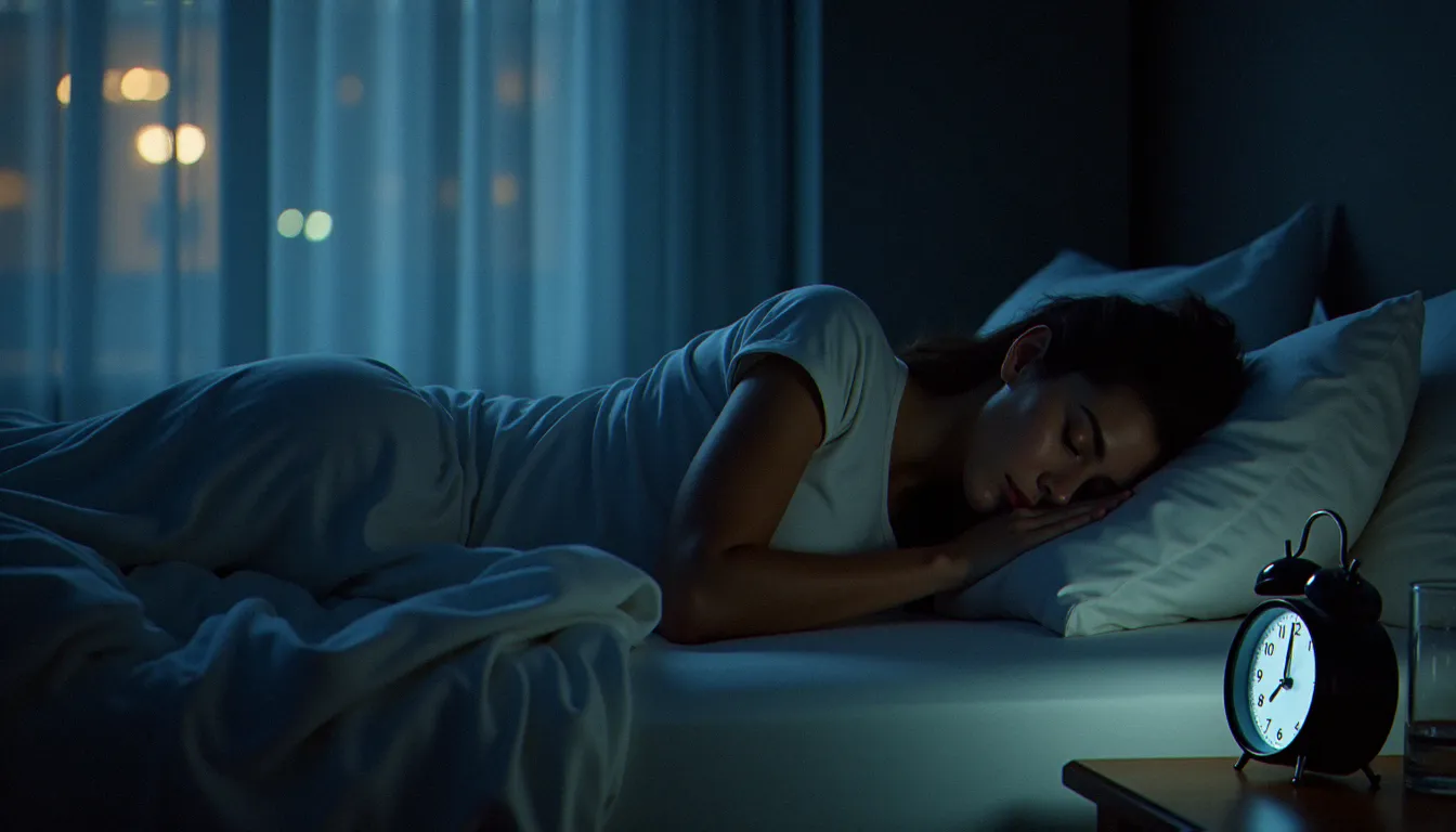 Personne en sommeil agité après une soirée alcoolisée, illustrant la perturbation du sommeil provoquée par la gueule de bois