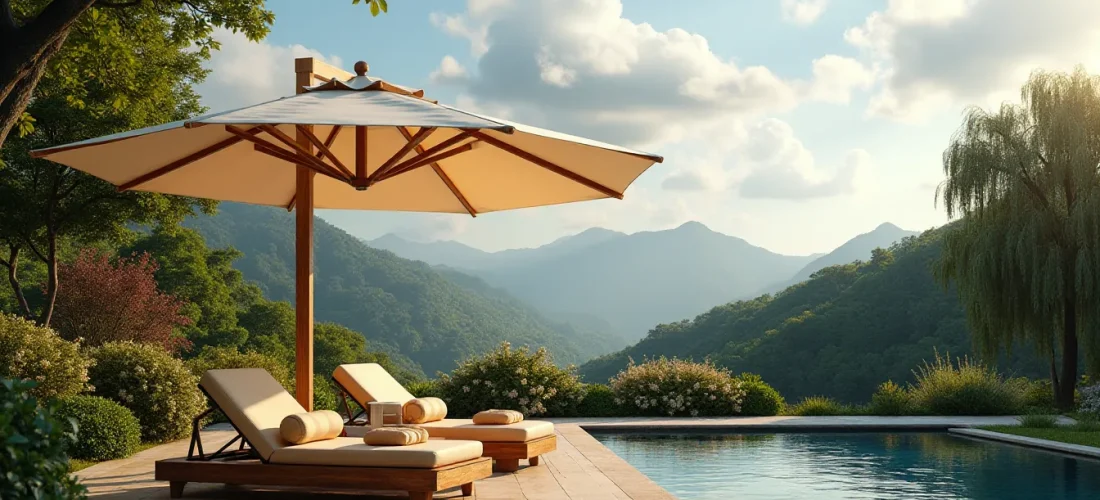 Image illustrant : Parasol Bois : Guide Complet d&rsquo;Achat & Prix 2026